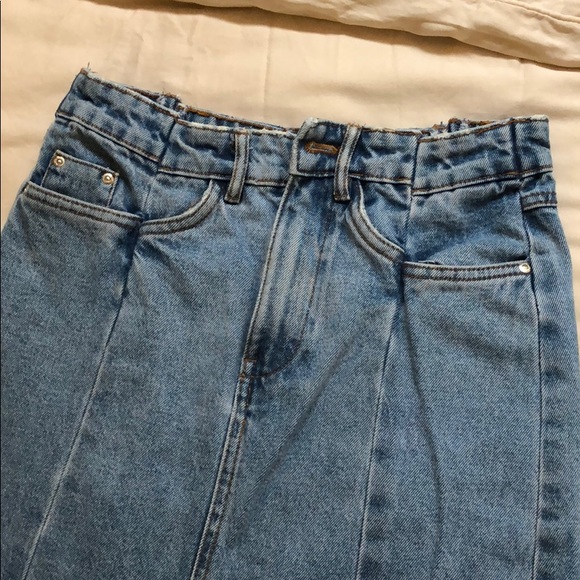 Zara denim streetwear distressed skirt - Picture 2 of 5